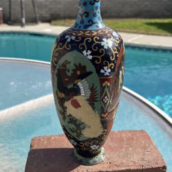 Antique Cloisonné Enamel Vase 