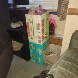 Brand New Box Of Diapers And Wipes 