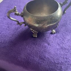Antique F.B. Rogers Silverplate Sugar Bowl, Ornate Victorian Style