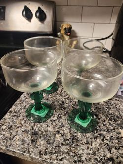 Margarita Cactus Glasses (x4)