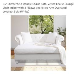 Beautiful White Chaise Double Sofa