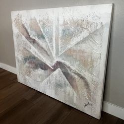 5x4 Feet LEE REYNOLDS EXTRA LARGE Multicolored Textured Abstract Canvas Wall Art