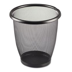SAFCO Onyx™ Mesh Trash Can Small Round, Black, Set of 3 [9716BL]