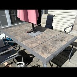 Outdoor Patio Table And Umbrella