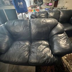 DeCoro Leather Sofa and Loveseat