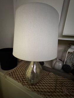 Table Lamp with Mercury Glass Base