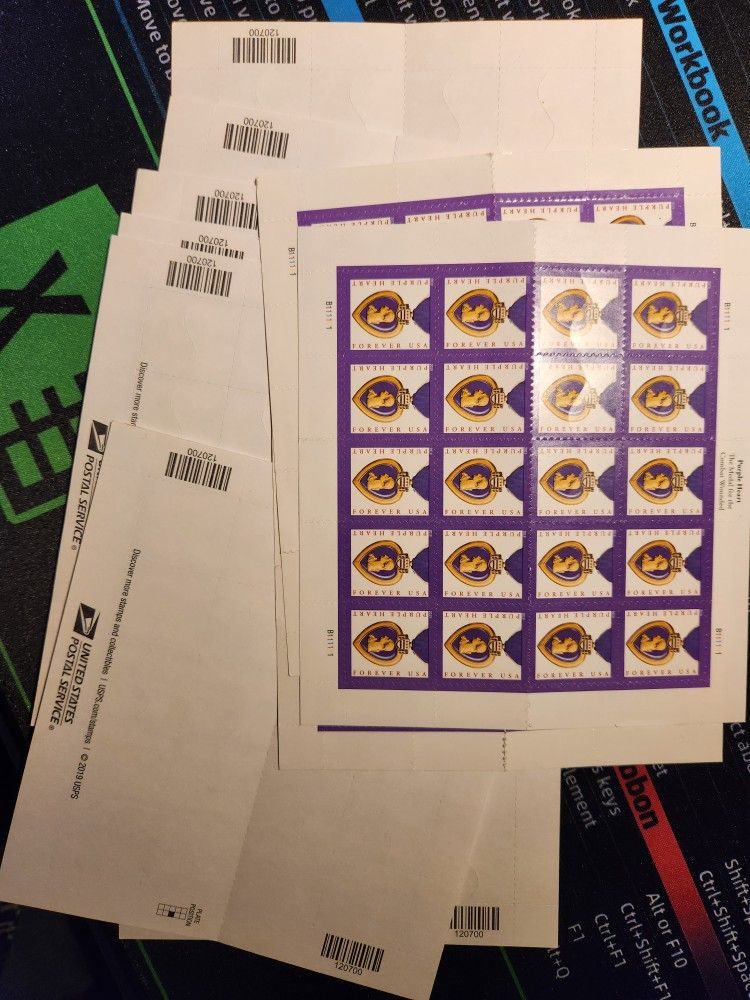 Purple Heart USA Forever Postal Stamps