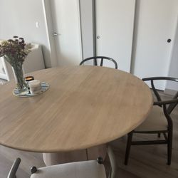 West Elm Solid Wood Round Dining Room Table