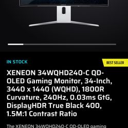34” Curved Gaming Monitor 
