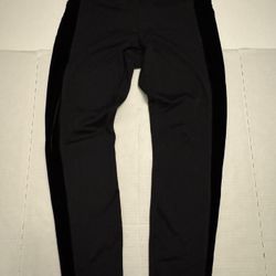 Pre Owned Excellent  Victoria’s Secret PINK  Cozy Leggings  Velvet Sides Black  Women  Size Medium