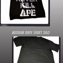 A Bathing Ape (BAPE) Graphic T-Shirt – Size Medium ($60)