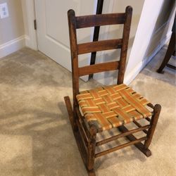 1880s Child Rocking Chair , Wood $95 Antique