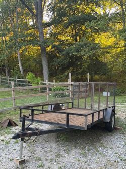 6x12 utility cargo flat trailer