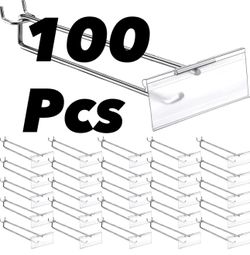 Pegboard Scan Hooks 100PCS 11” for 1/8-1/4 Pegboard w/Label Holders Metal