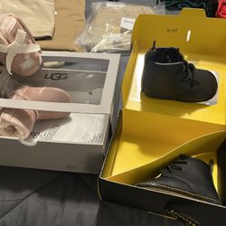 Dr. Martens Baby Boots Size 3 Black New!!$35..((UGG SIZE 0/1 Light Pink Used $35..