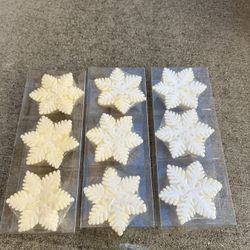 Crate & Barrel Snowflake Candles