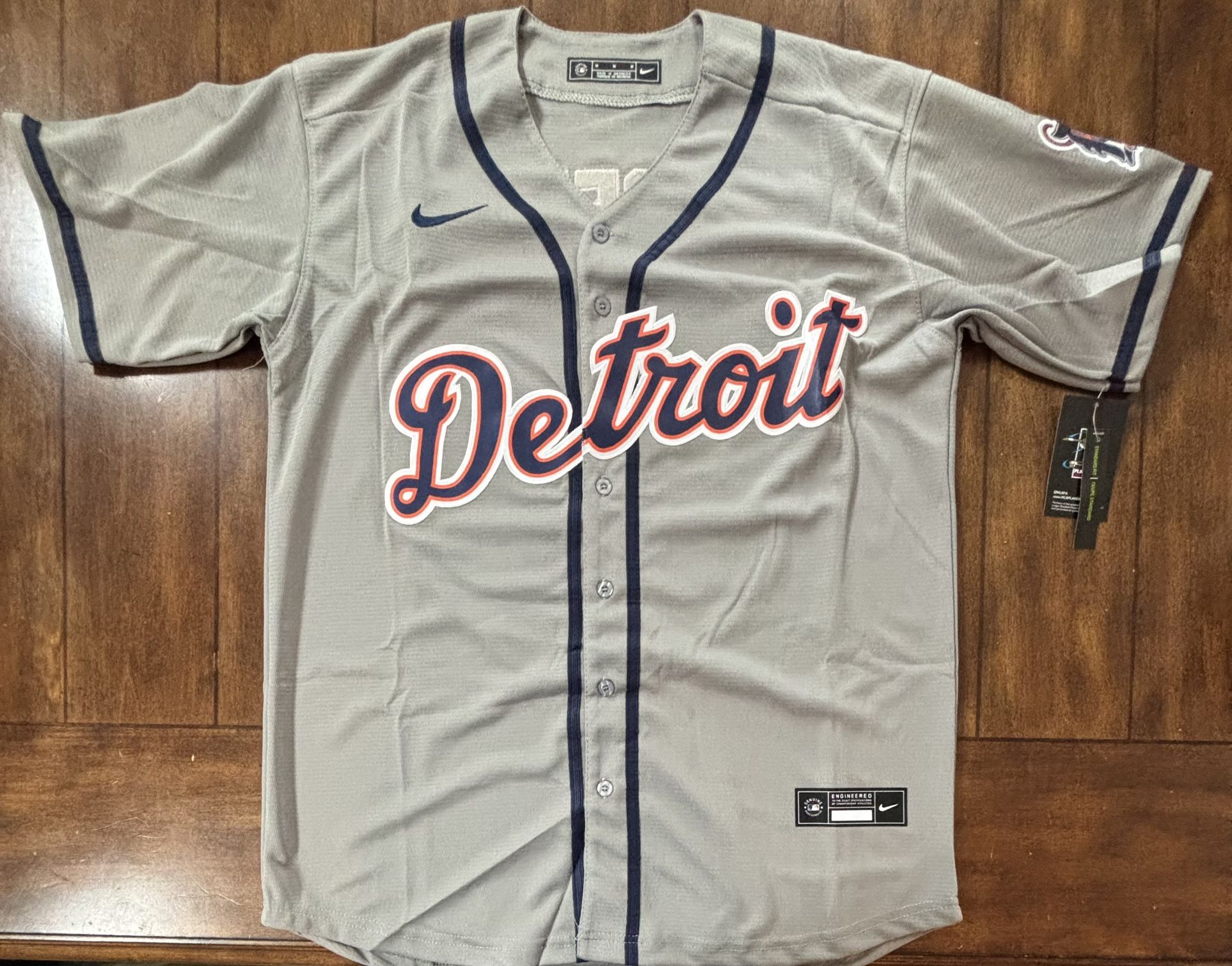Detroit Tigers Kerry Carpenter Gray Jersey Adult Medium NWT