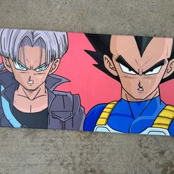 Dragon Ball Z Vegeta And Future Trunks Canvas Big Painting