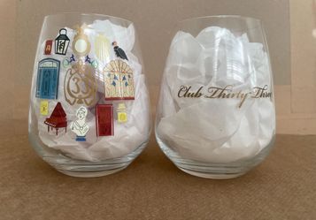 Disney Club 33 Stemless Glasses Set Of 2 Haunted Mansion
