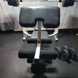 Workout Bench With Plastic Weights 