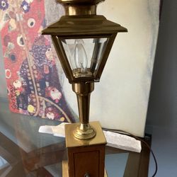 Old School Torch 2-Bulb Table Lamp