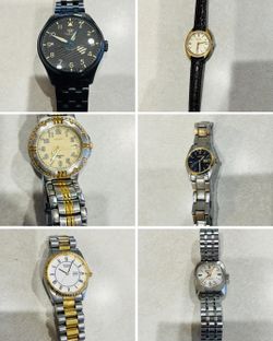 Lot of 6 Vintage Watches - Seiko, Bulova, Harbinger