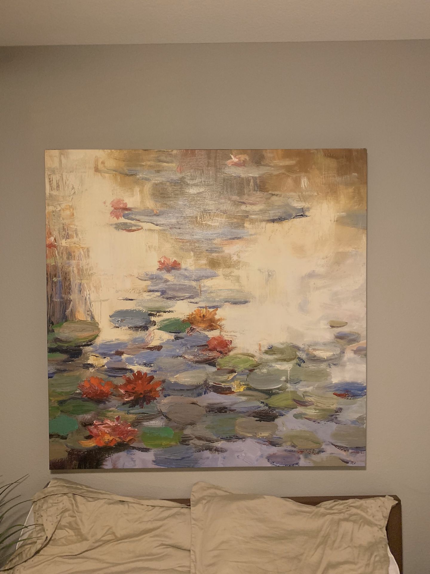 Large lily pad painting