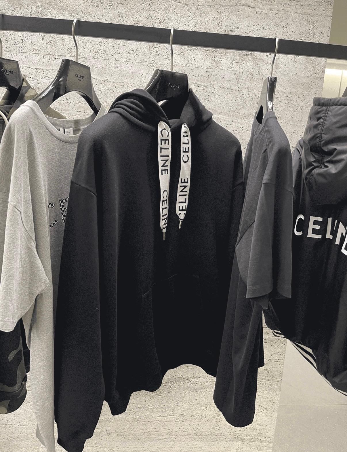 CELINE LOOSE HOODIE IN COTTON FLEECE !!!
