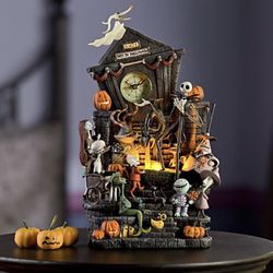 Rare Nightmare Before Christmas Halloween Mantle Clock