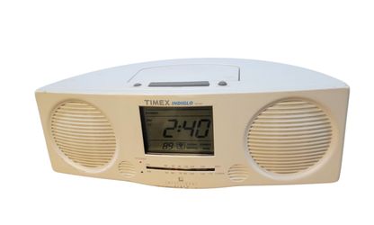 Timex Indiglo T466W AM FM Nature Sounds Dual Alarm Clock Radio Sound Machine Off-White
