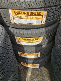 225-60-16 !!! GROUNDSPEED A/S !!! $310 LAS 4 LLANTAS MONTADAS Y BALANCEO INCLUIDO 👌