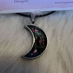 Resin Moon Pendant