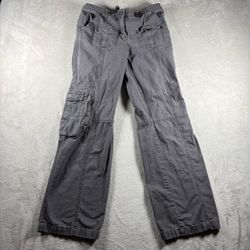 Y2K Brandy Melville Kim Cargo Pants Women's 26 One Size Gray Baggy #1957