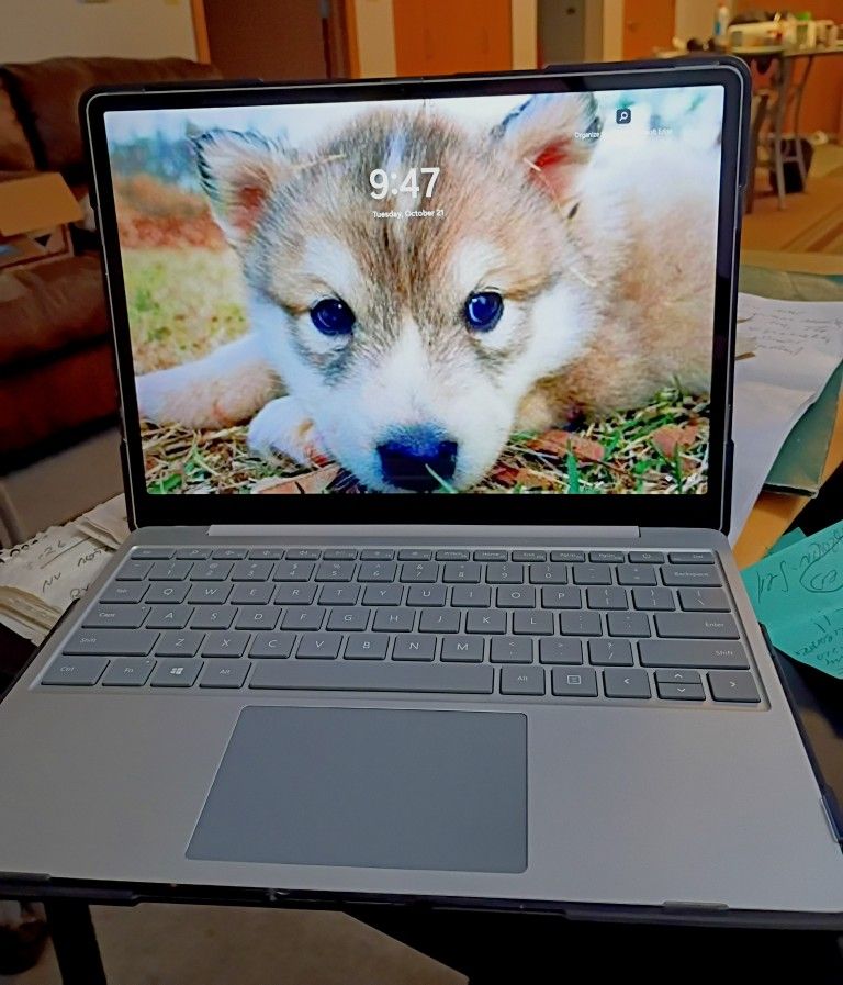 Microsoft Surface Laptop Go  With Windows Pro 11 / New Case 