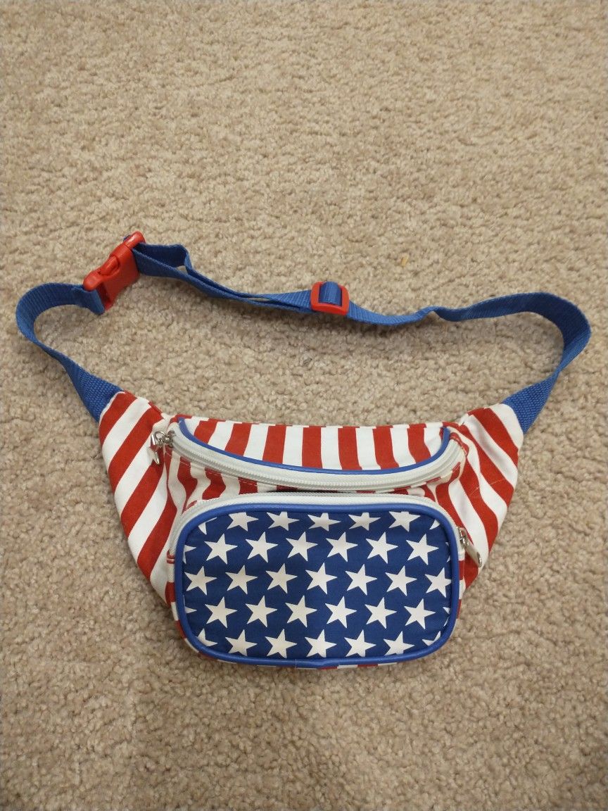 American Flag Waist Bag/ Purse