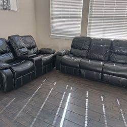 Leather Couch Set 