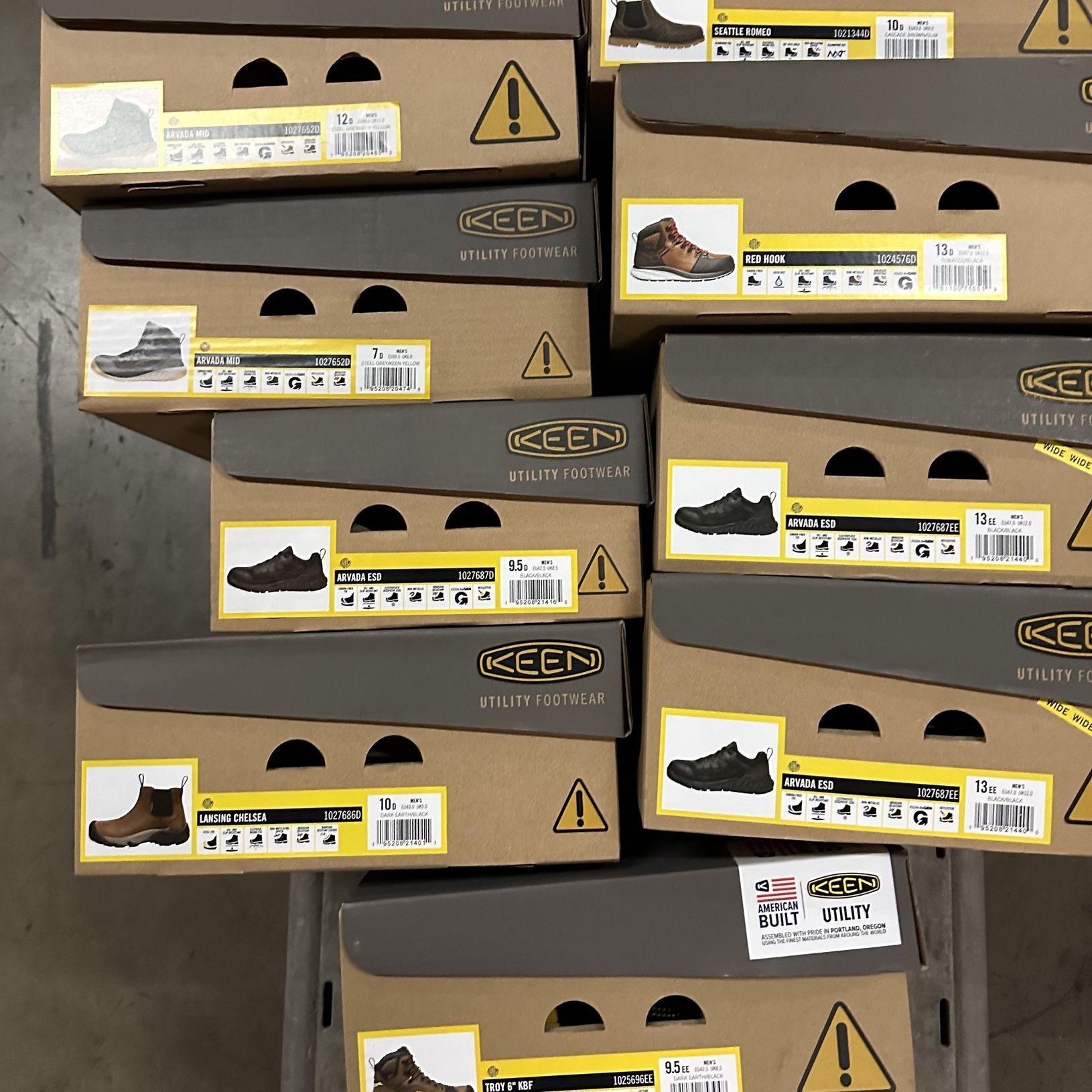 Keen Work Boots, Selected Sizes, New