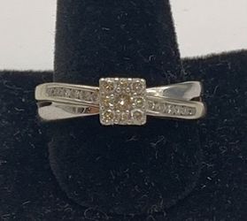 White gold diamond ring #16605