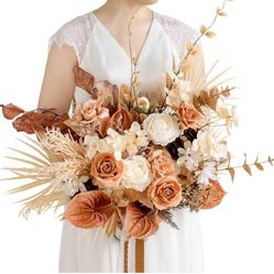 Ling's Moment Boho Bridal Bouquet, Rustic 