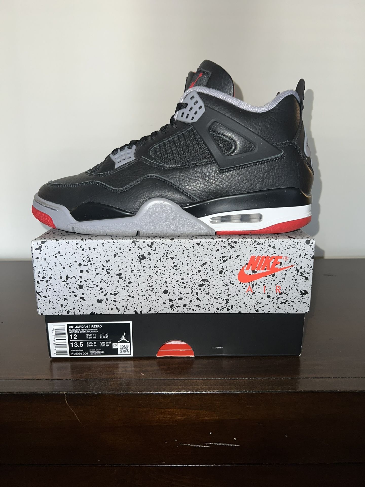 Jordan 4 Bred Reimagined Size 12