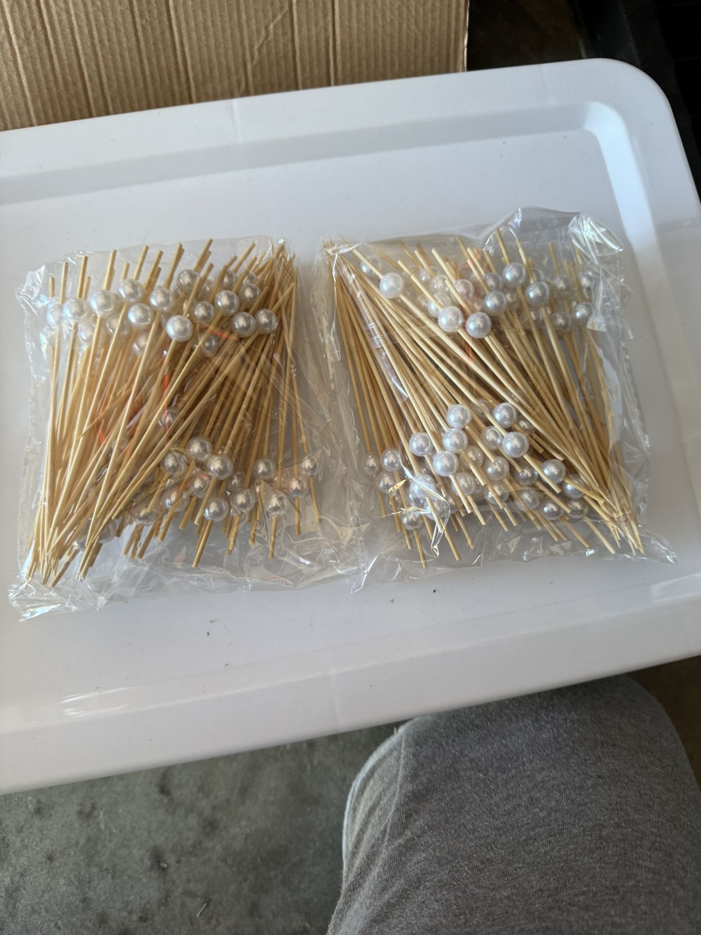 Card Holders /Cocktail Picks w/Pearls