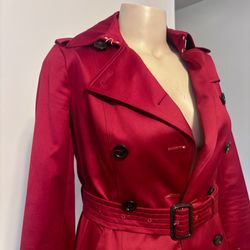 Burberry Red Mid-length Trench