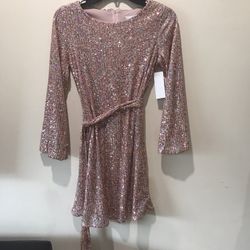 girl’s sequined dress With belt/party/holidays/wedding,special occasion/size14