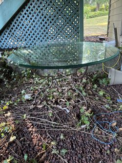 Glass Patio Table