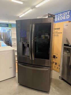 LG Refrigerator Black Stainless 3 Door with Showcase Door