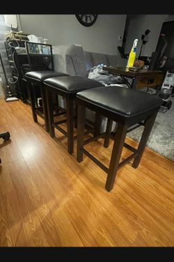 3 set of bar stools: cappuccino color