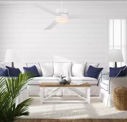 Hampton Bay Madison 52 in. Indoor Matte White Ceiling Fan with Adjustable White Integrated LED with Remote Included