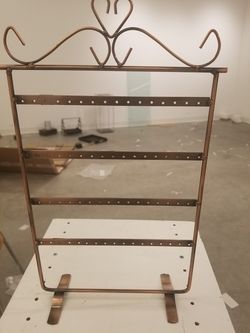 Hand made metal wire earrings retail display stand