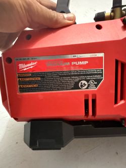 Milwaukee 18V vacuum pump