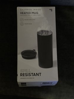 Sharper Image Insulated Heated Travel Mug - USB Powered Black